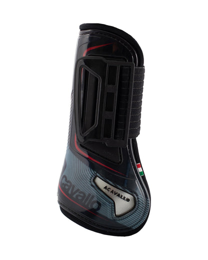 Acavallo Opera Gel Tendon Boots E-Click Fastening Black/Red