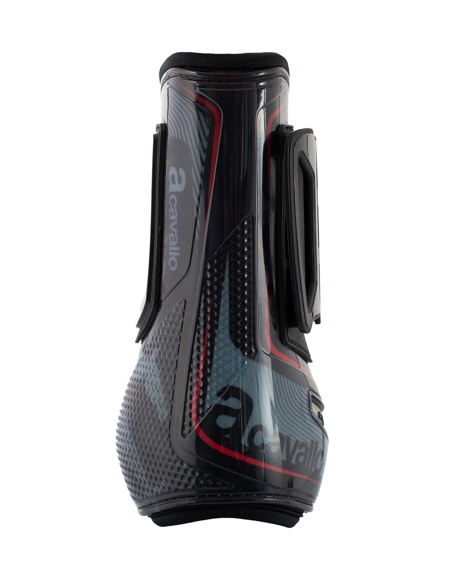Acavallo Opera Gel Tendon Boots E-Click Fastening Black/Red