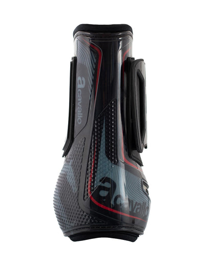 Acavallo Opera Gel Tendon Boots E-Click Fastening Black/Red
