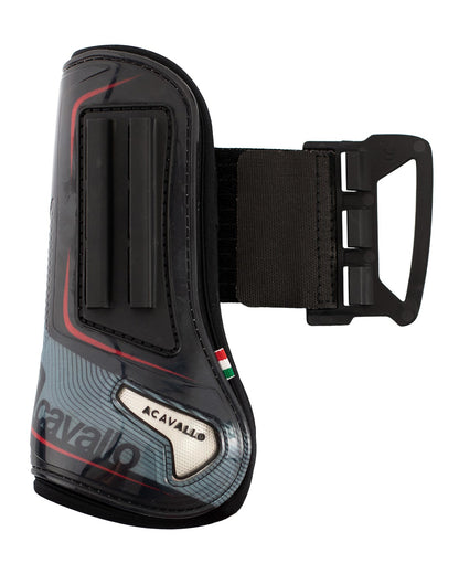 Acavallo Opera Gel Tendon Boots E-Click Fastening Black/Red