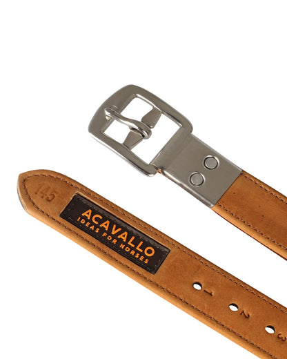 Acavallo Calfskin Stirrup Leathers Encased Buckle Cognac