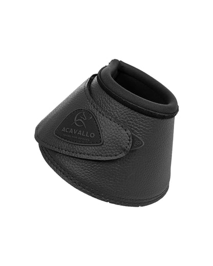 Acavallo Bell Boots Eco-Leather & Hook-And-Loop Closure Black