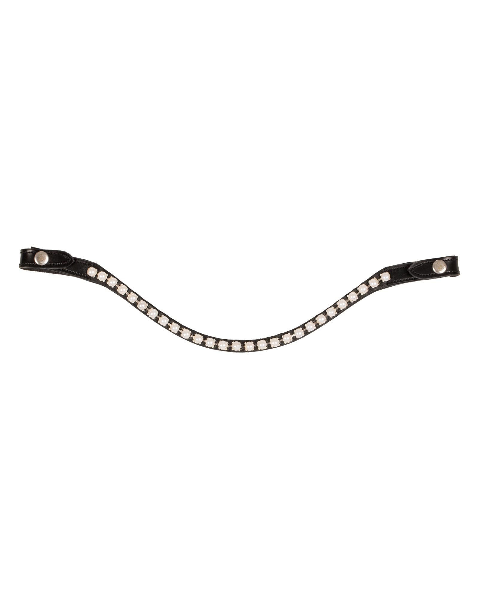 Acavallo Browband Calfskin & Pearls Black