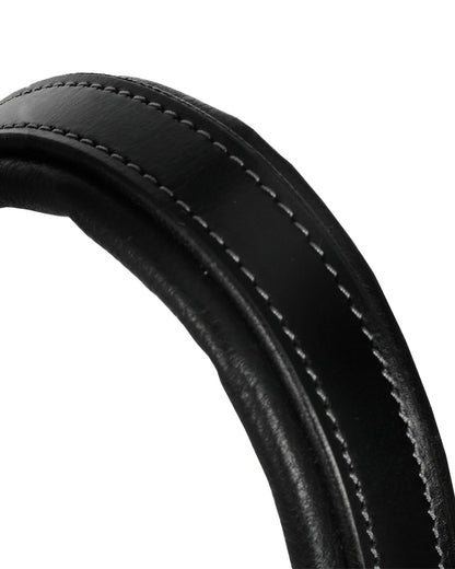 Acavallo Halter Anatomical Leather Rope Noseband Black