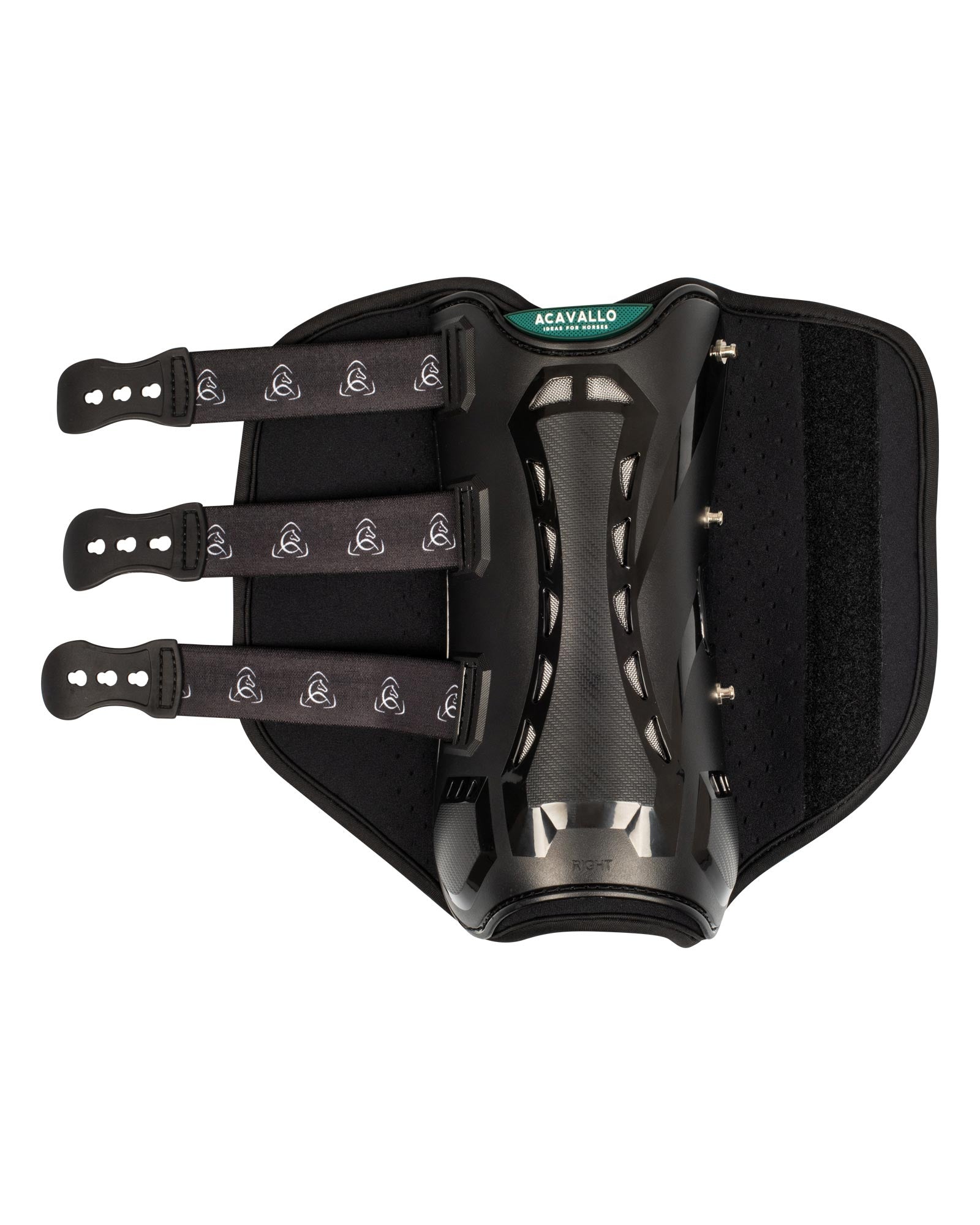 Acavallo Anatomical Front Dressage Boots Black