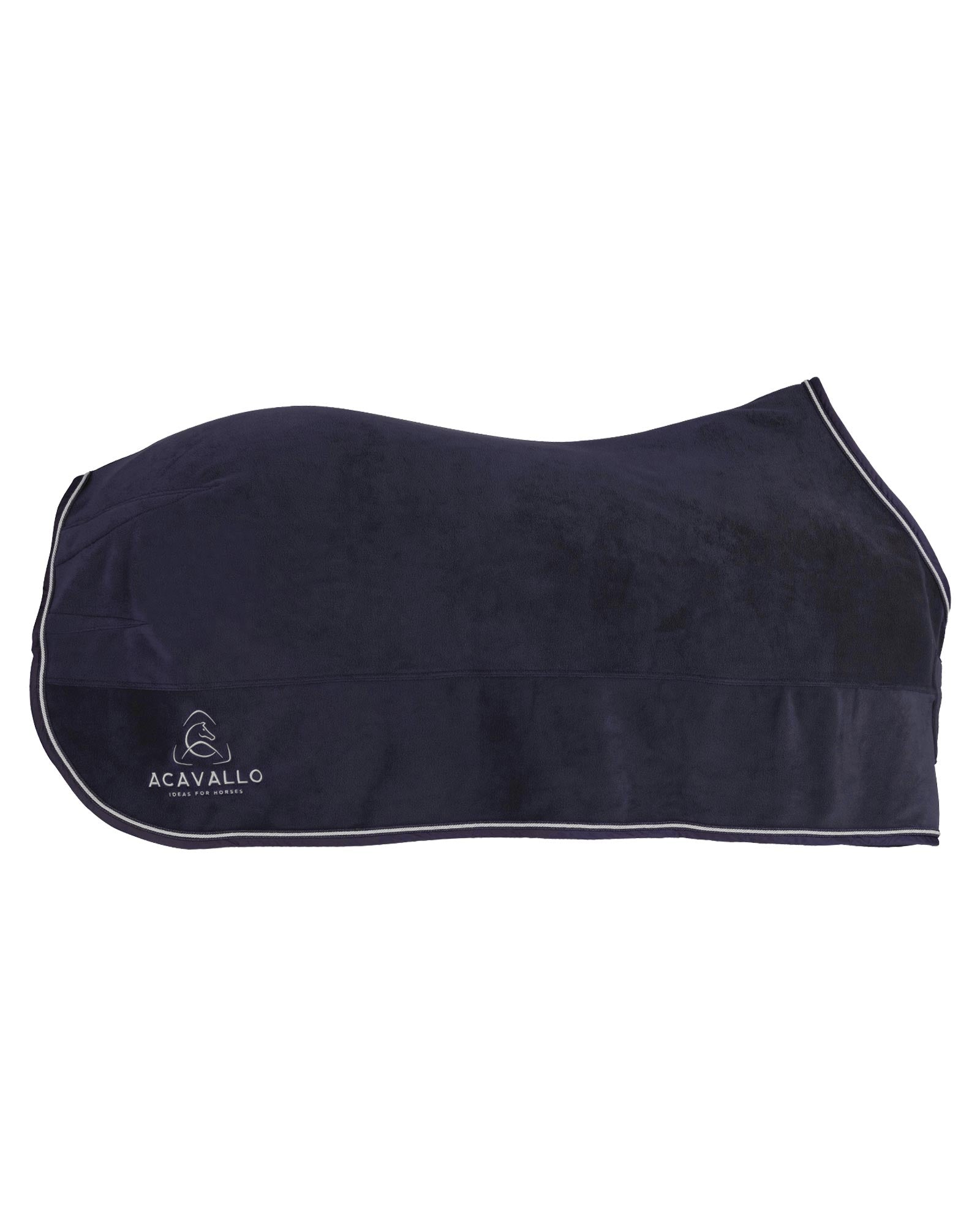 Acavallo Fleece Stable Rug 800G Navy/Grey