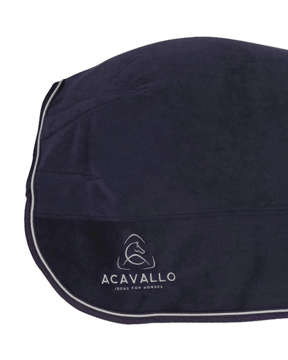 Acavallo Fleece Stable Rug 800G Navy/Grey