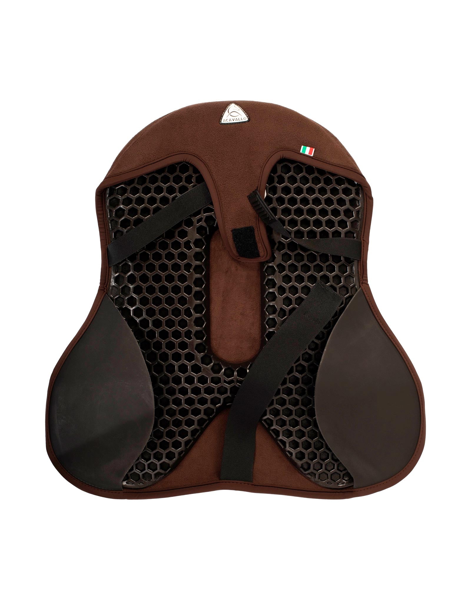 Acavallo Ortho-Pubis Seat Saver Dressage Classic Gel-In Dri-Lex 20mm Brown
