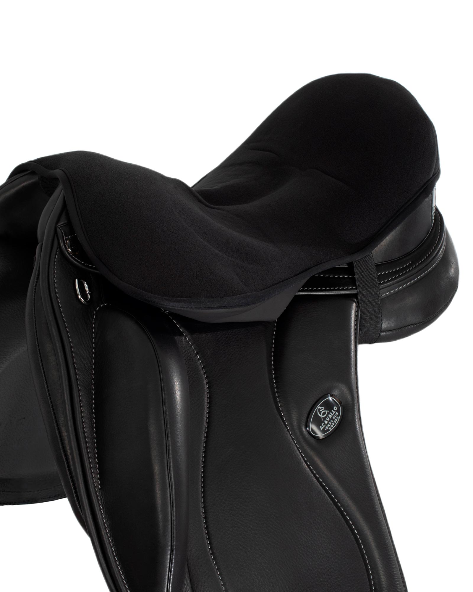 Acavallo Ortho-Pubis Seat Saver Dressage Classic Gel-In Dri-Lex 20mm Black