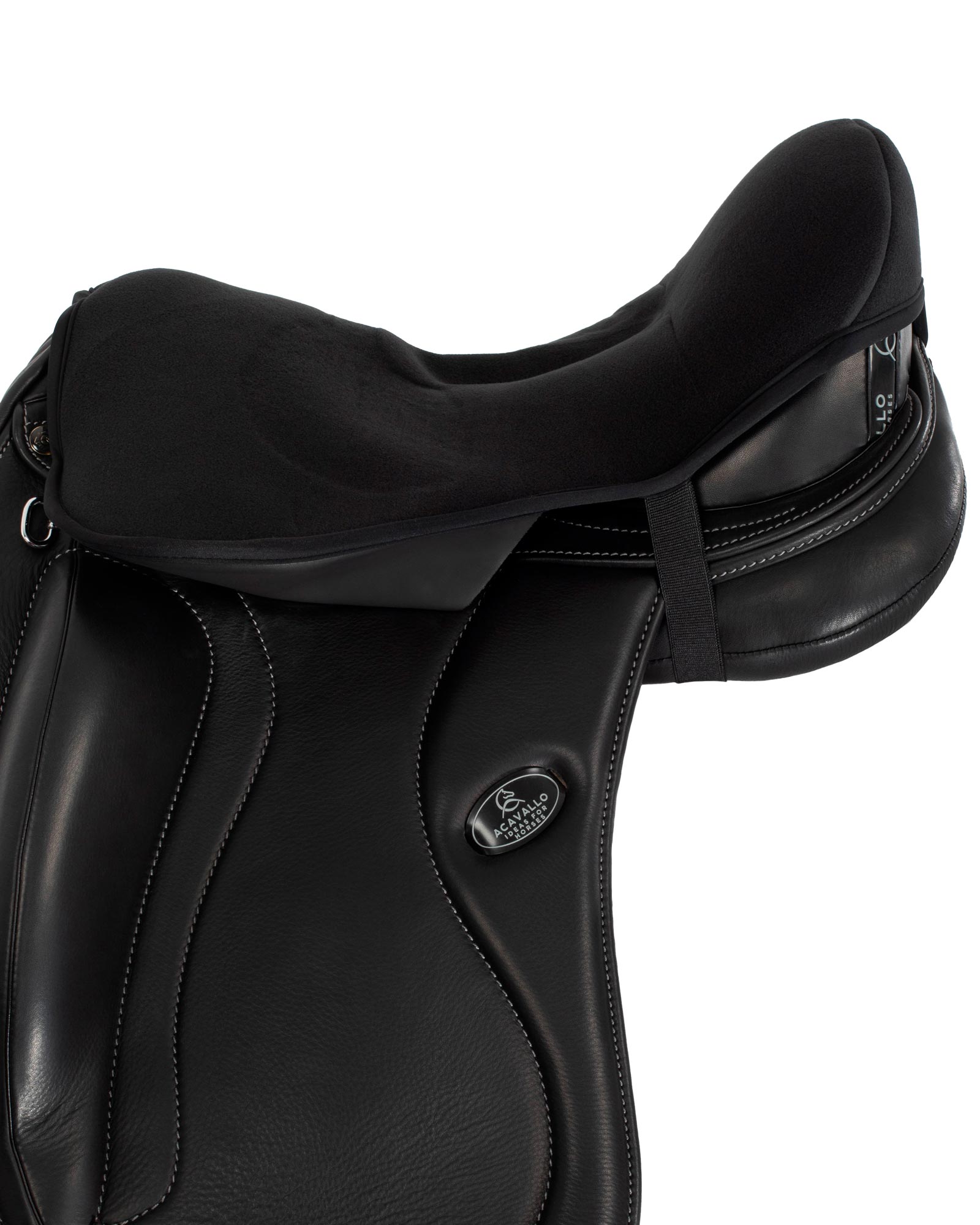 Acavallo Ortho-Pubis Seat Saver Dressage Classic Gel-In Dri-Lex 20mm Black