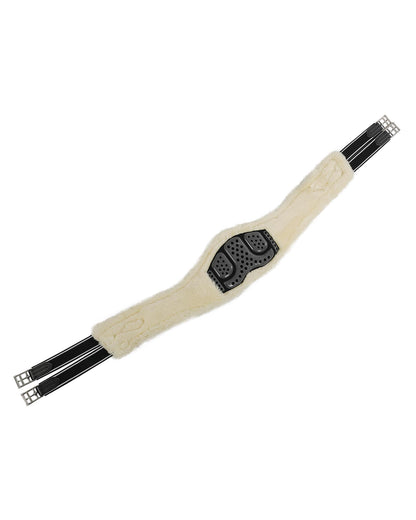 Acavallo Jumping Girth Classic Gel Pvc Detachable Faux Sheepskin Black