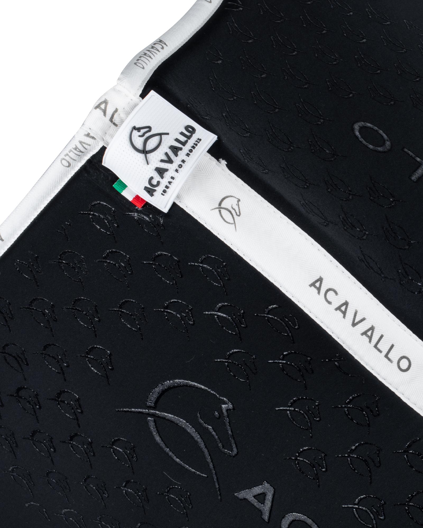 Acavallo Saddle Pad Js Cw-Cs Bamboo Silicone Grip Black/White