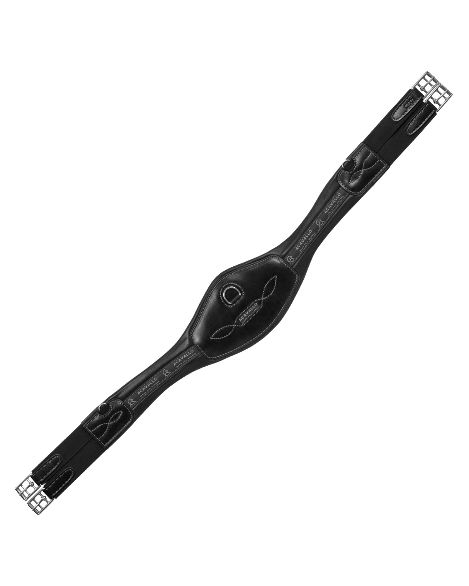 Acavallo Anatomical Jumping Leather Girth Black