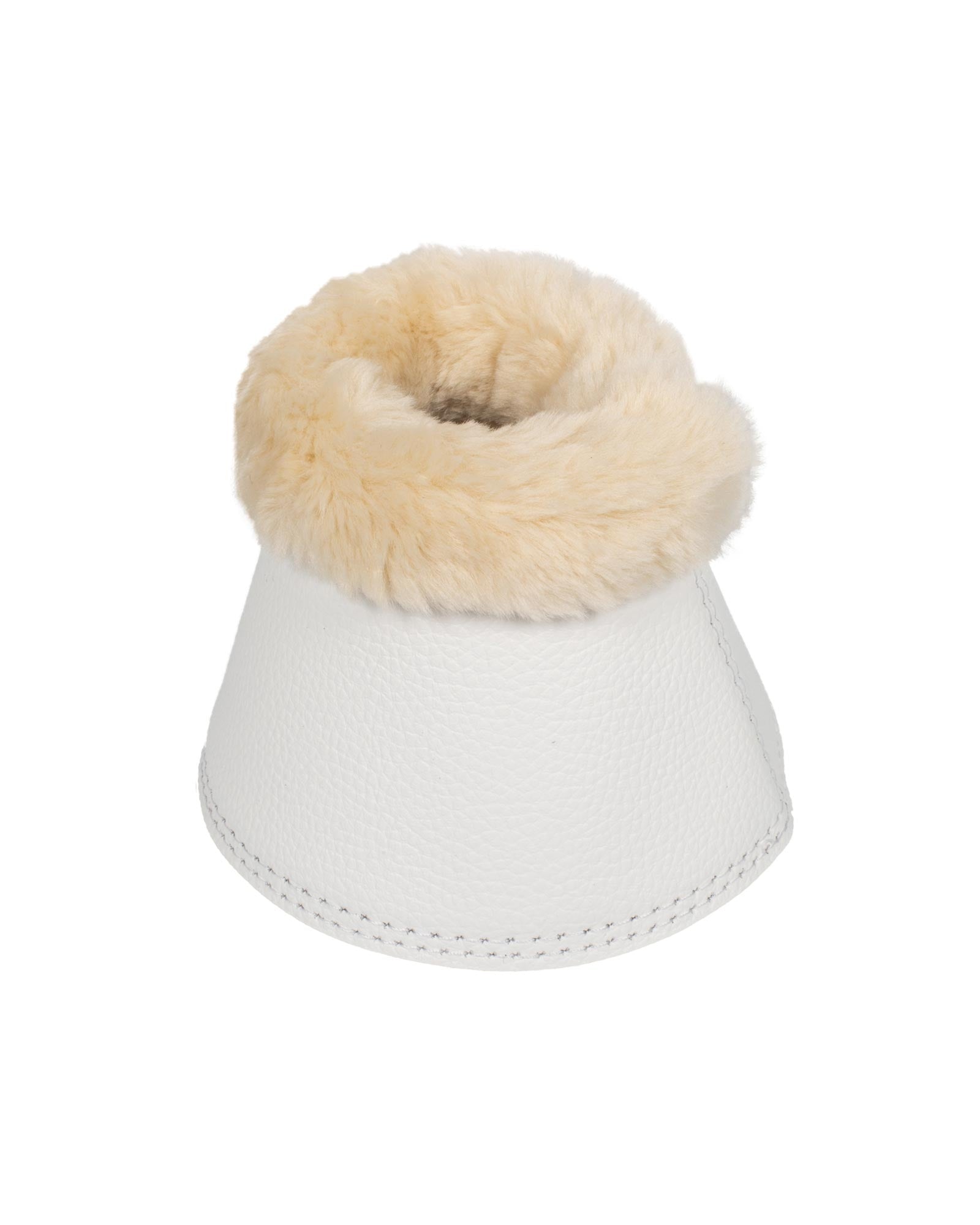 Acavallo Bell Boots Faux Sheepskin & Hook-And-Loop Closure White