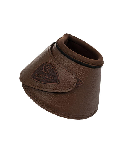 Acavallo Bell Boots Eco-Leather & Hook-And-Loop Closure Dark Brown
