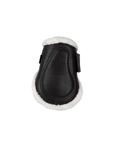 Acavallo Jumping Fetlock Boots Faux Sheepskin & Hook-And-Loop Closure Black