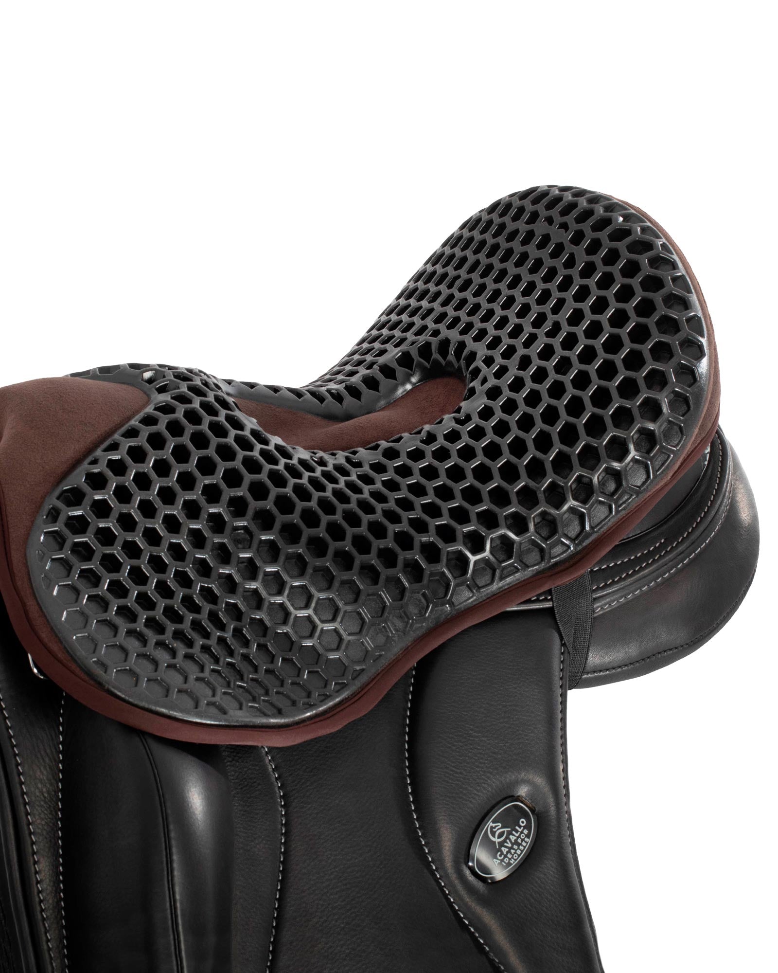 Acavallo Ortho-Pubis Seat Saver Dressage Gel-Out Dri-Lex 20mm Brown