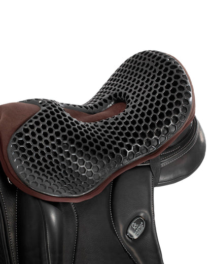 Acavallo Ortho-Pubis Seat Saver Dressage Gel-Out Dri-Lex 20mm Brown