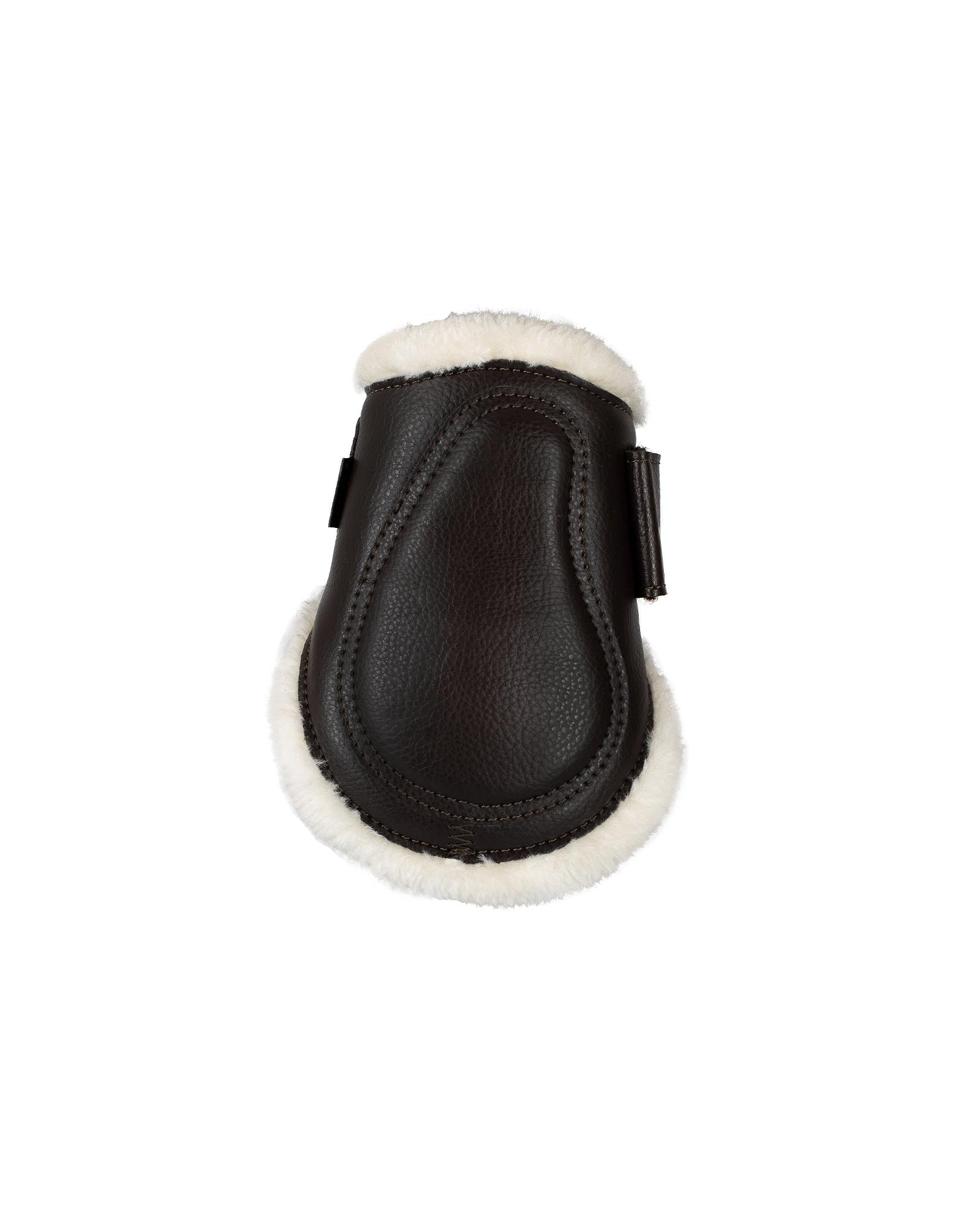 Acavallo Jumping Fetlock Boots Faux Sheepskin & Hook-And-Loop Closure Brown