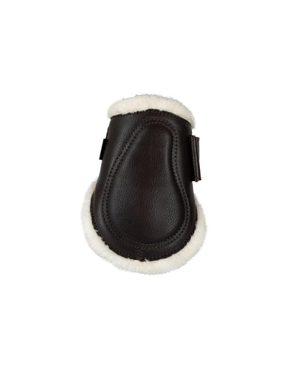 Acavallo Jumping Fetlock Boots Faux Sheepskin & Hook-And-Loop Closure Brown