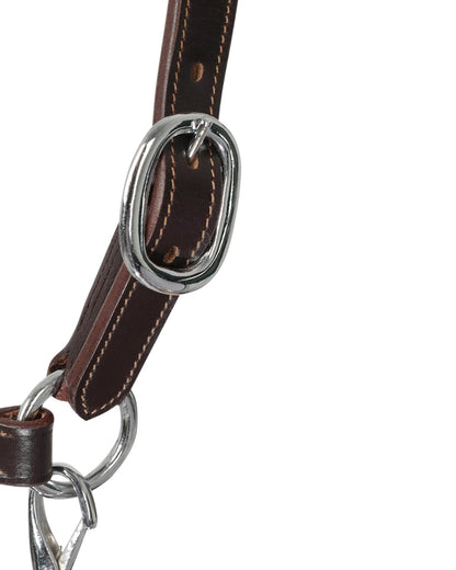 Acavallo Halter Anatomical Leather Rope Noseband Dark Brown