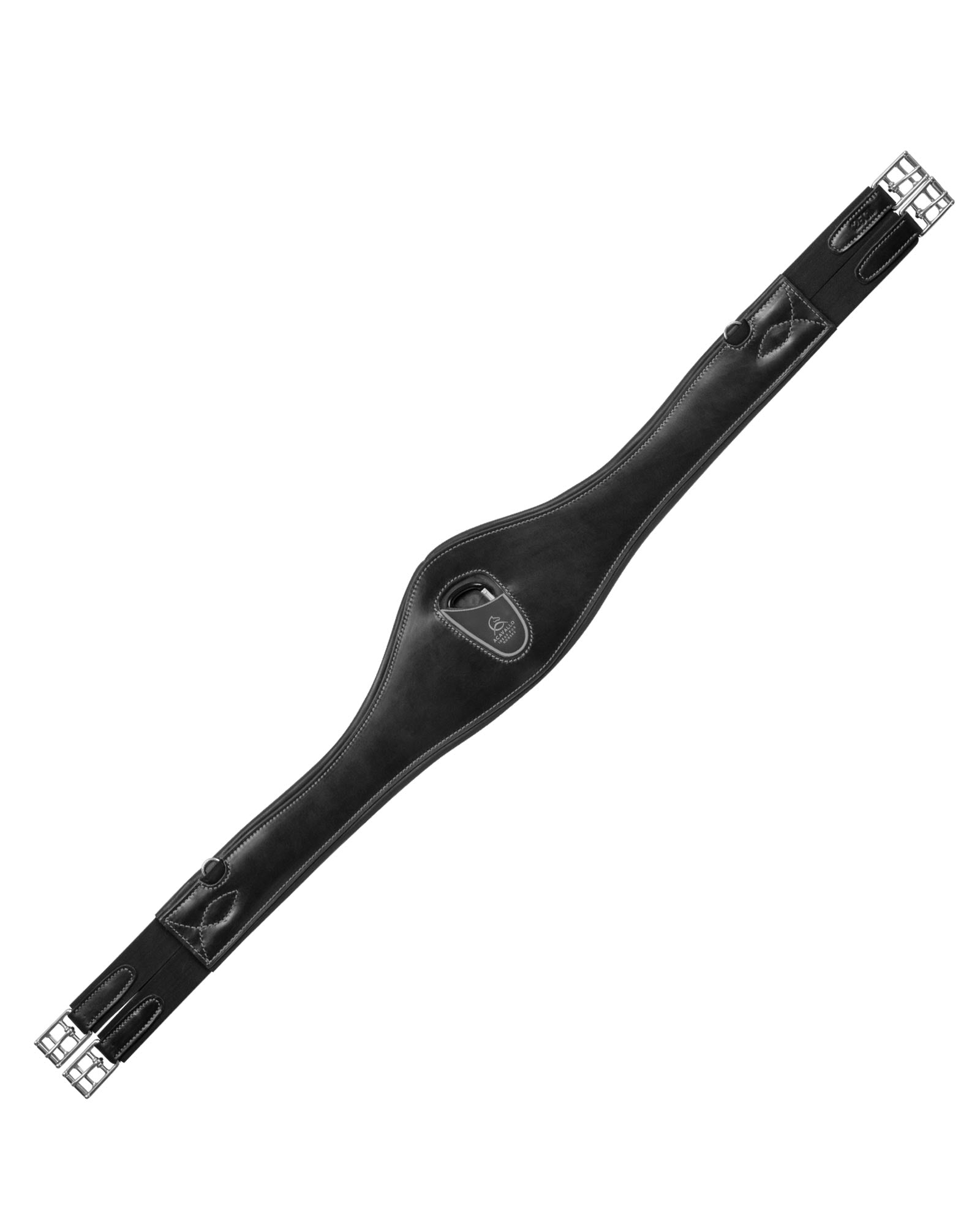 Acavallo Anatomical Jumping Girth Calfskin Black