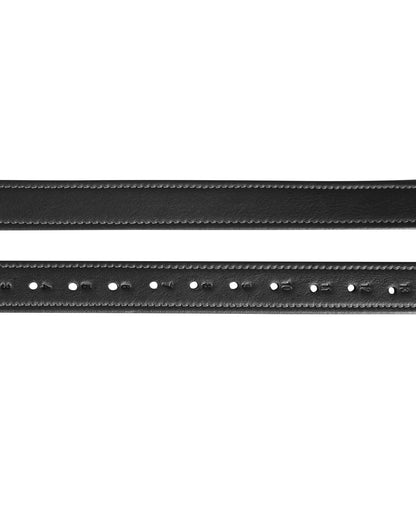 Acavallo Calfskin Stirrup Leathers Encased Buckle Black