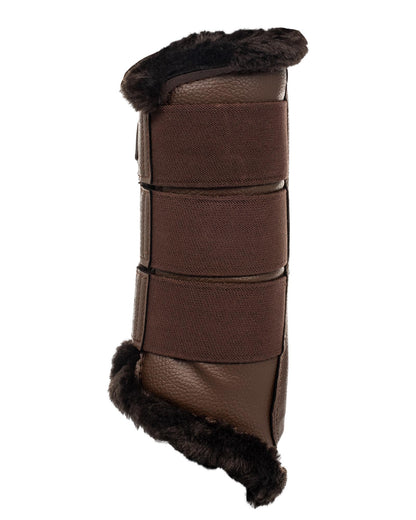 Acavallo Hind Brushing Boots Faux Leather & Faux Sheepskin Dark Brown