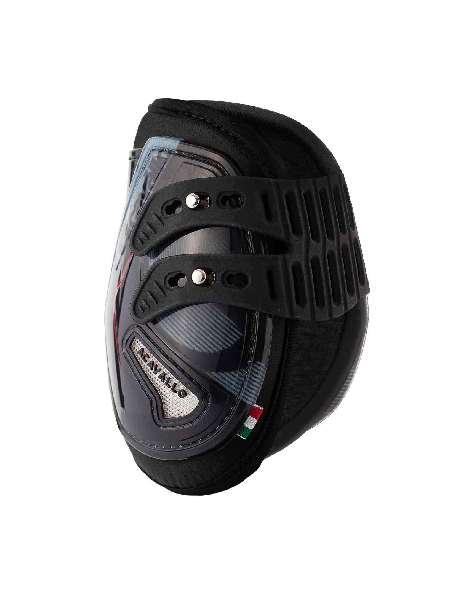 Acavallo Opera Fetlock Boots Elastic And Button Fastening Black/Red