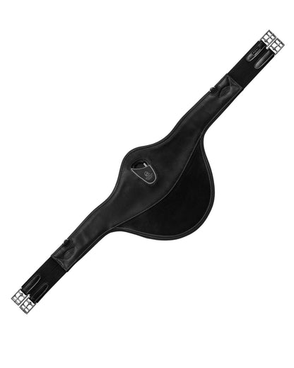 Acavallo Jumping Stud Guard Girth Leather & Gel Black
