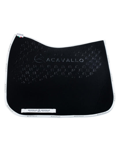 Acavallo Saddle Pad Ds Cw-Cs Elastane & Bamboo Silicone Grip Black/White