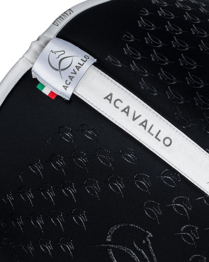 Acavallo Saddle Pad Ds Cw-Cs Elastane & Bamboo Silicone Grip Black/White