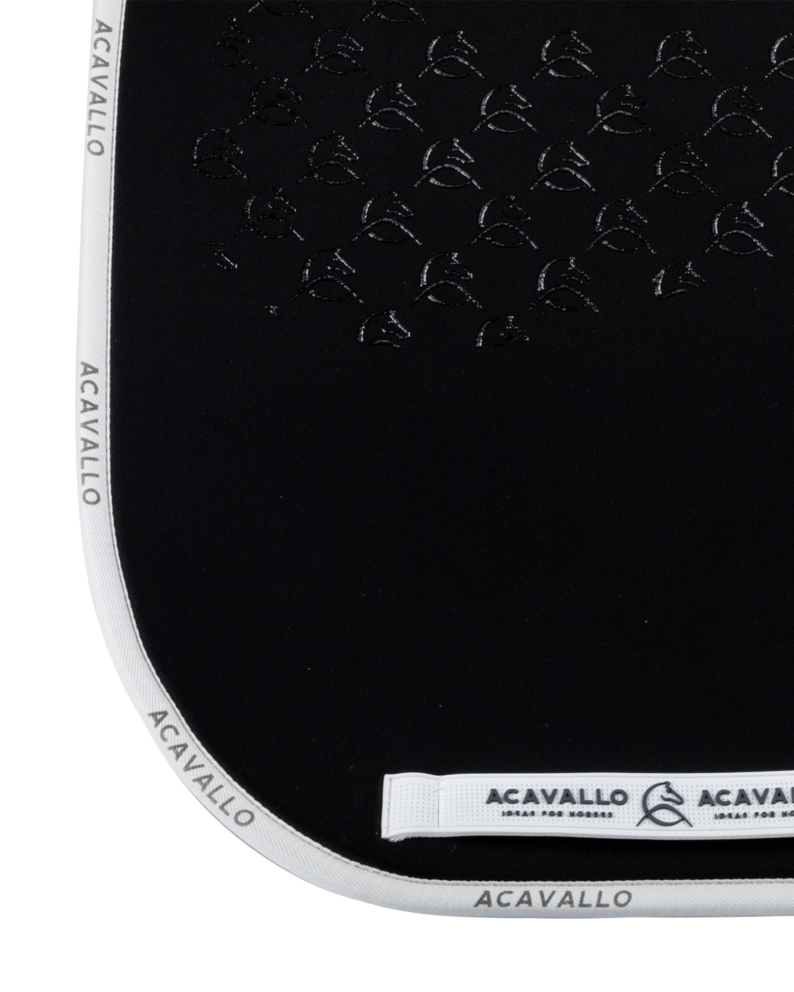 Acavallo Saddle Pad Ds Cw-Cs Elastane & Bamboo Silicone Grip Black/White