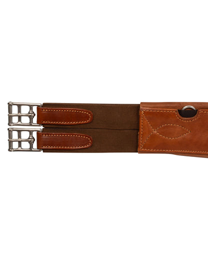 Acavallo Jumping Stud Guard Girth Leather & Gel Cognac