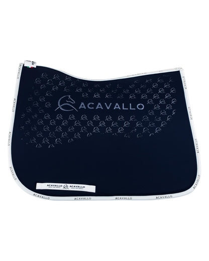 Acavallo Saddle Pad Ds Cw-Cs Elastane & Bamboo Silicone Grip Deep Blue/White
