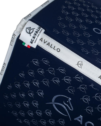 Acavallo Saddle Pad Ds Cw-Cs Elastane & Bamboo Silicone Grip Deep Blue/White