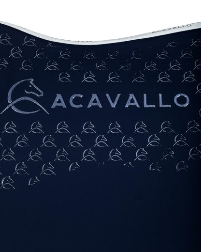 Acavallo Saddle Pad Ds Cw-Cs Elastane & Bamboo Silicone Grip Deep Blue/White