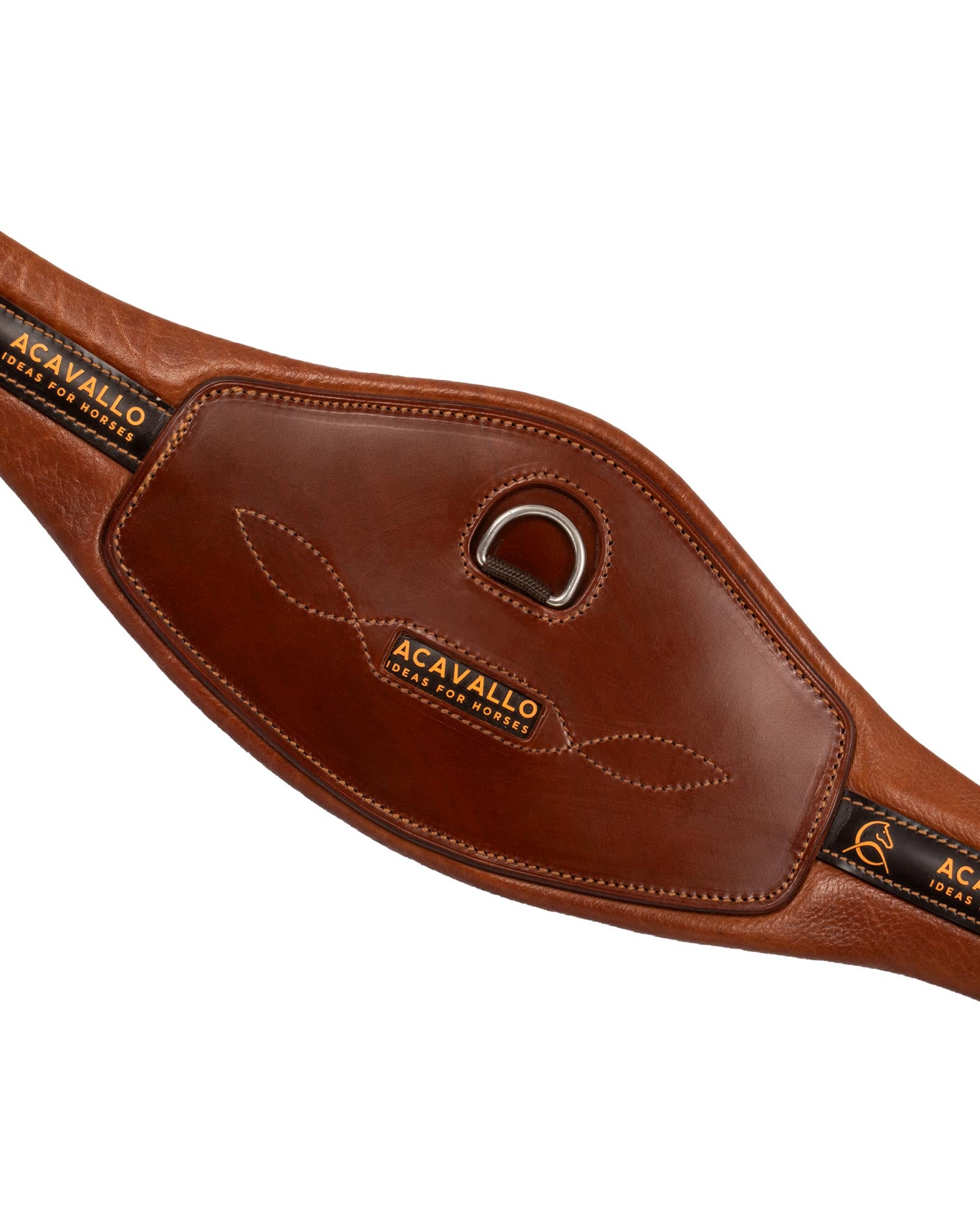 Acavallo Anatomical Jumping Girth Leather Cognac