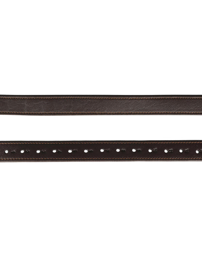 Acavallo Calfskin Stirrup Leathers Encased Buckle Dark Brown