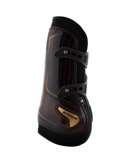 Acavallo Opera Tendon Boots Elastic And Button Fastening Brown/Titanium Gold