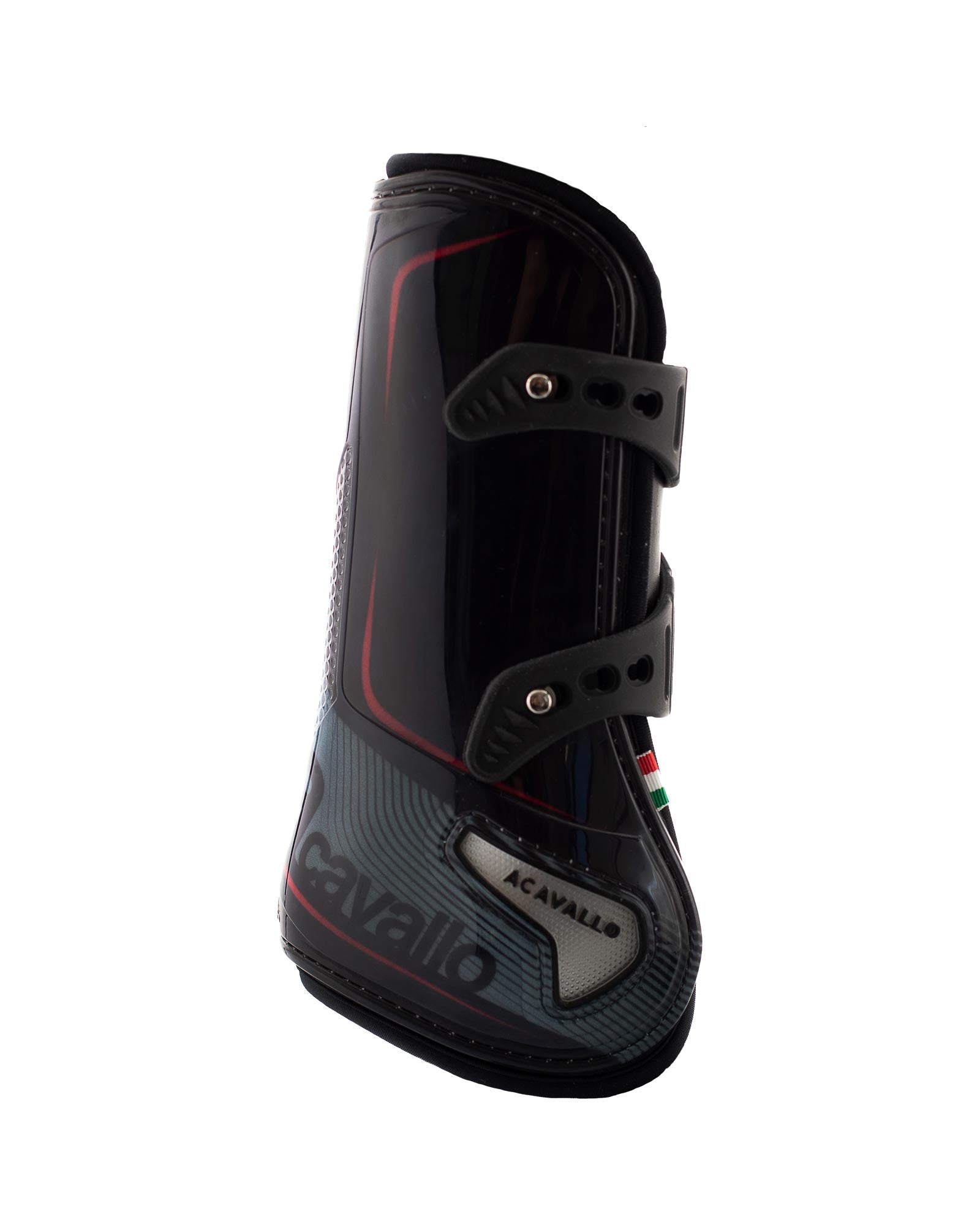 Acavallo Opera Tendon Boots Elastic And Button Fastening Black/Red