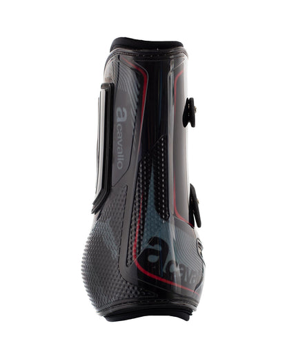 Acavallo Opera Tendon Boots Elastic And Button Fastening Black/Red