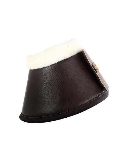 Acavallo Eco-Leather Bell Boots Faux Sheepskin & Hook-And-Loop Closure Brown