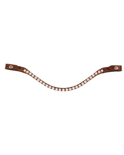 Acavallo Browband Calfskin & Pearls Cognac