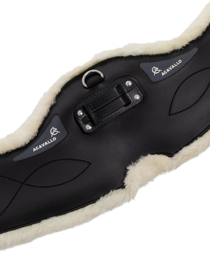 Acavallo Dressage Girth Classic Gel Sheepskin Black