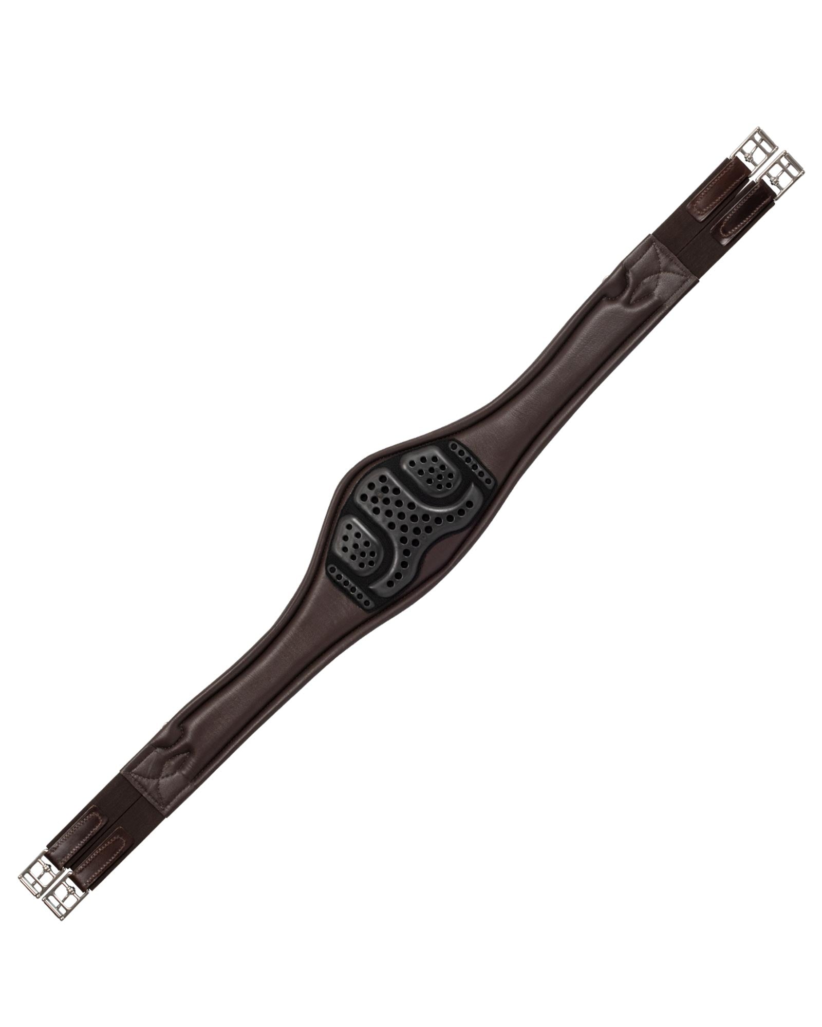 Acavallo Anatomical Jumping Girth Calfskin Dark Brown