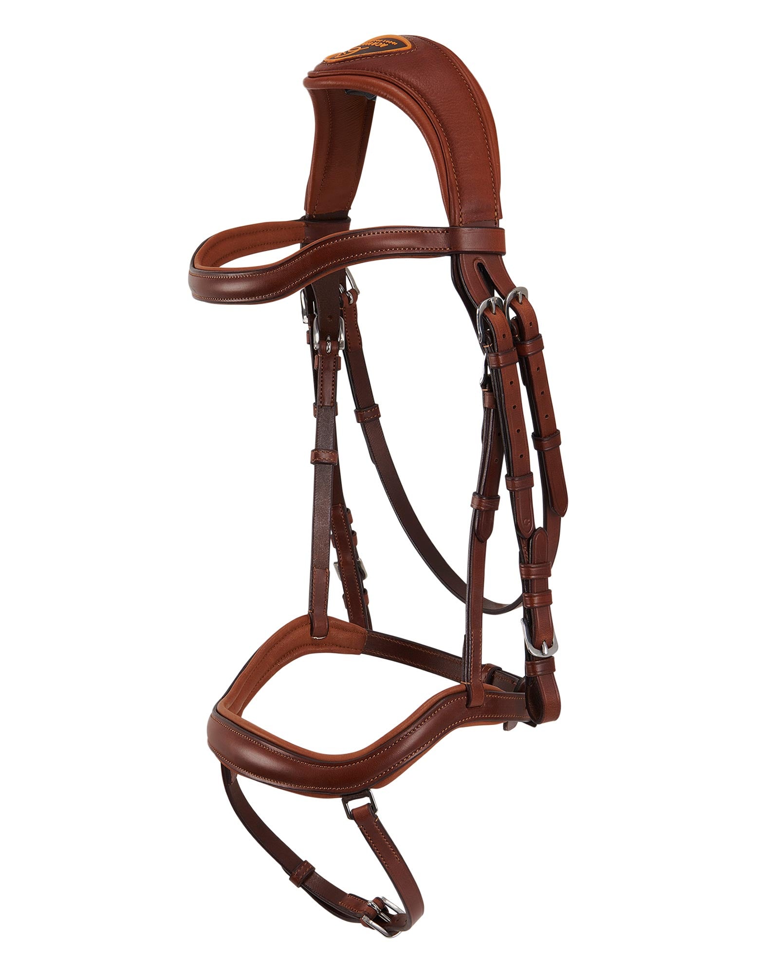 Acavallo Allegoria Anatomic Bridle - Cognac Italian Leather Horse Tack - Equiflair