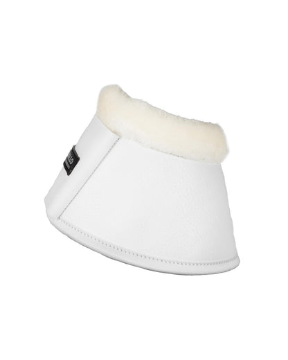 Acavallo Eco-Leather Bell Boots Faux Sheepskin & Hook-And-Loop Closure White
