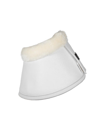 Acavallo Eco-Leather Bell Boots Faux Sheepskin & Hook-And-Loop Closure White