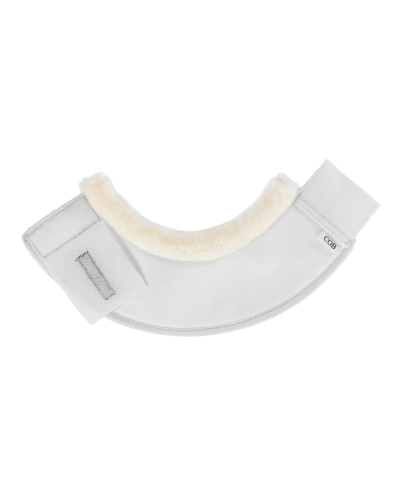 Acavallo Eco-Leather Bell Boots Faux Sheepskin & Hook-And-Loop Closure White